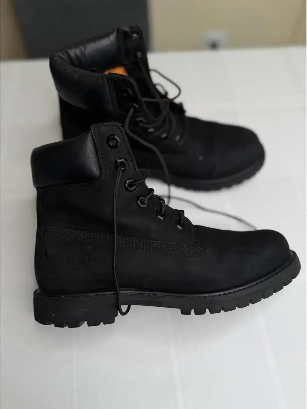Size 6.5 Timberland Premium 6 Inches Waterproof Boots Black Leather Men’s